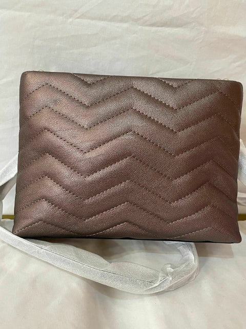 $298 KATE SPADE Women's Medium crossbody Shoulder Bag Brown Quilted