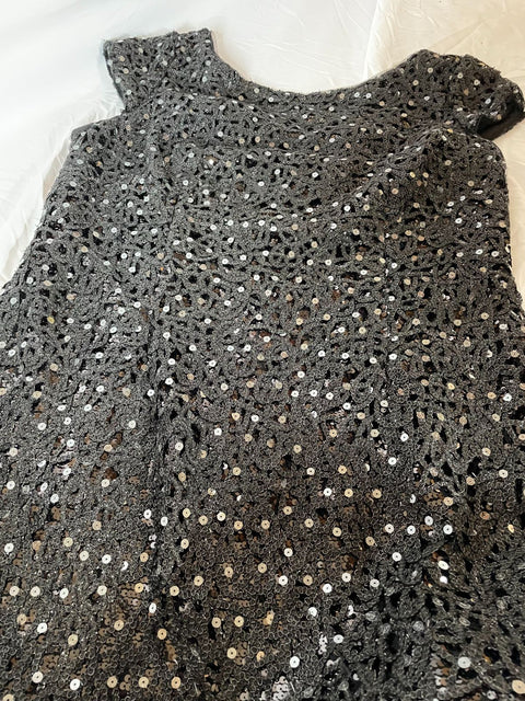 $209 Adrianna Papell Women Cap Sleeve Embellished Dress Black Dress Plus 18W