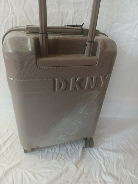 $495 DKNY Rapture 21" Hardside Spinner Suitcase Luggage Carry On Gray