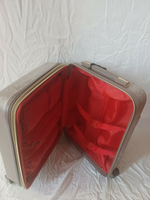 $495 DKNY Rapture 21" Hardside Spinner Suitcase Luggage Carry On Gray