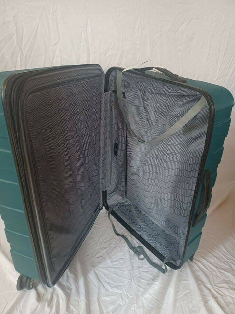 Travelers Club Madison Expandable Spinner Luggage Green 28" Large Suitcase Teal