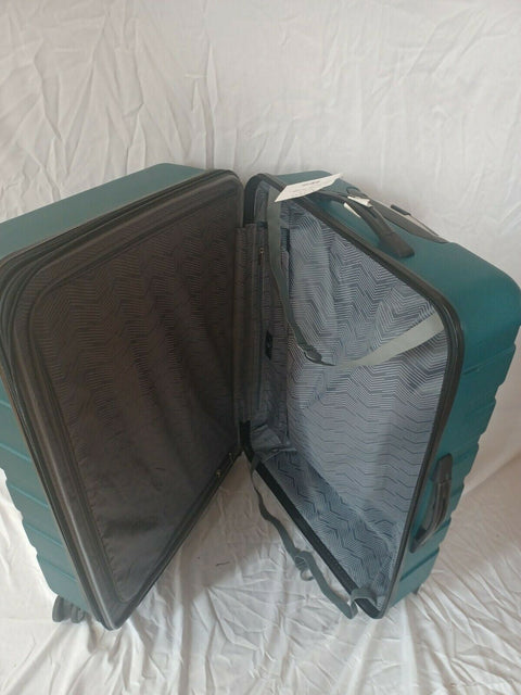 Travelers Club Madison Expandable Spinner Luggage Green 28" Large Suitcase Teal