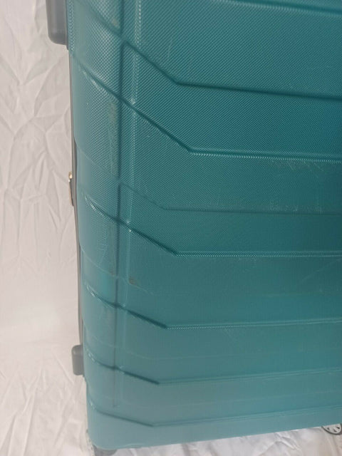 Travelers Club Madison Expandable Spinner Luggage Green 28" Large Suitcase Teal