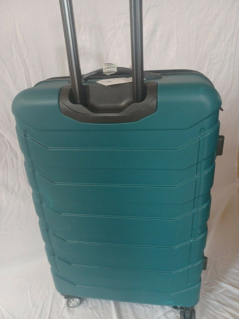 Travelers Club Madison Expandable Spinner Luggage Green 28" Large Suitcase Teal