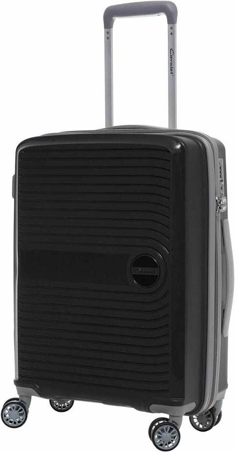 $500 Cavalet Ahus 28"hardside polyproylene large spinner checked luggage Black