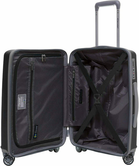 $500 Cavalet Ahus 28"hardside polyproylene large spinner checked luggage Black