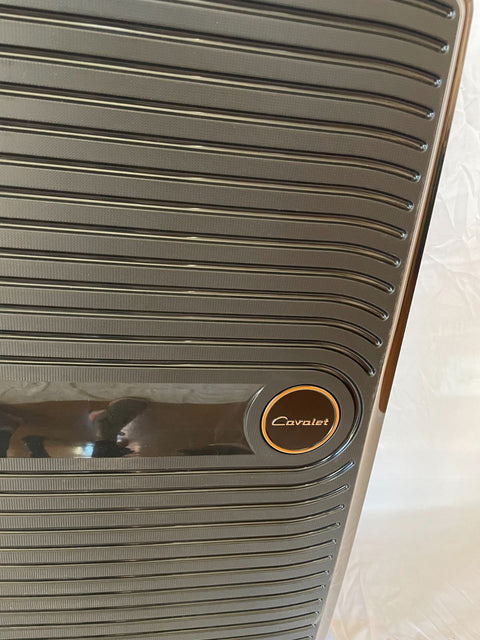 $500 Cavalet Ahus 28"hardside polyproylene large spinner checked luggage Black
