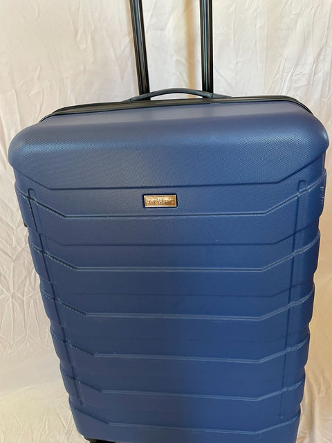 Travelers Club Madison Expandable Spinner Luggage Blue 28" Large Suitcase