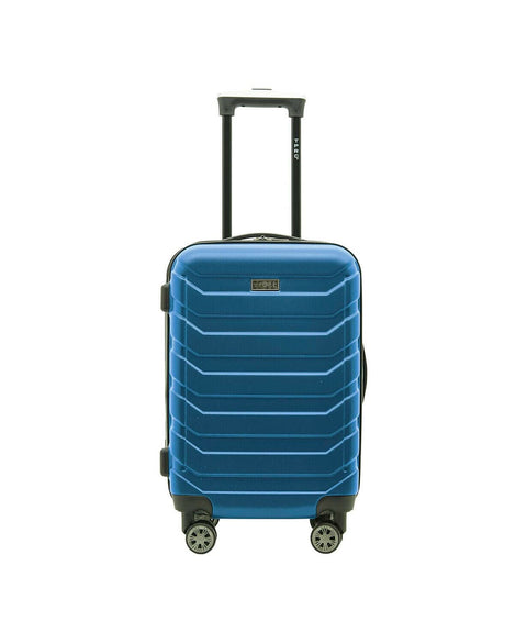 Travelers Club Madison Expandable Spinner Luggage Blue 20" Carry On Suitcase