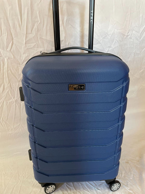 Travelers Club Madison Expandable Spinner Luggage Blue 20" Carry On Suitcase