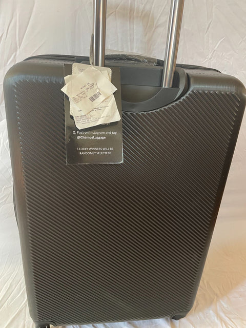 $620 New Champs Iconic 28" Spinner TSA Lock Hardcase Black Luggage Suitcase