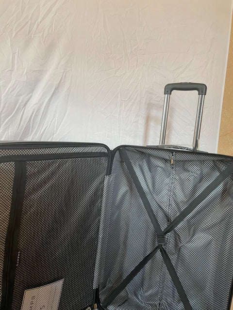 $620 New Champs Iconic 28" Spinner TSA Lock Hardcase Black Luggage Suitcase