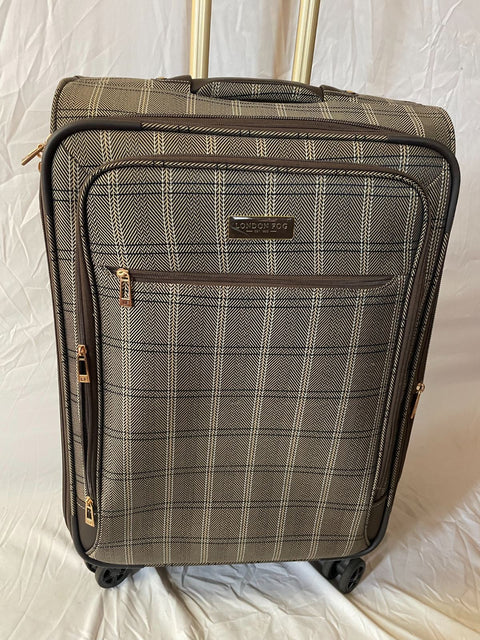 $340 London Fog Brentwood II 25" Expandable Spinner Luggage Suitcase Plaids