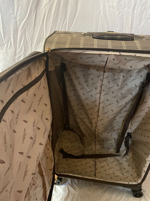 $400 London Fog Brentwood II 29" Expandable Spinner Luggage Suitcase Plaids