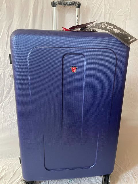 $480 New DUKAP Crypto Lightweight Hard Spinner Luggage 32" Suitcase Blue