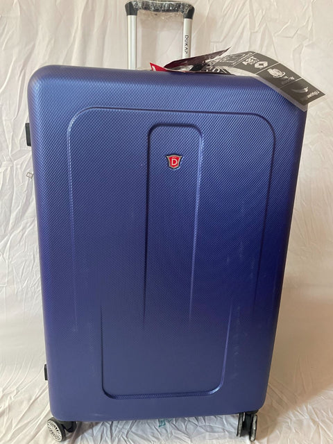 $480 New DUKAP Crypto Lightweight Hard Spinner Luggage 32" Suitcase Blue
