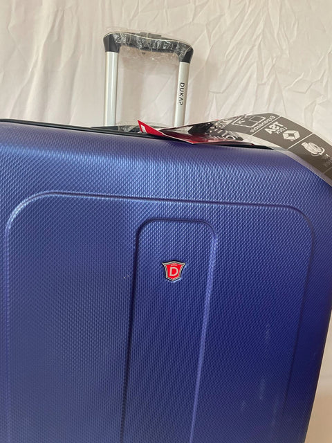 $480 New DUKAP Crypto Lightweight Hard Spinner Luggage 32" Suitcase Blue