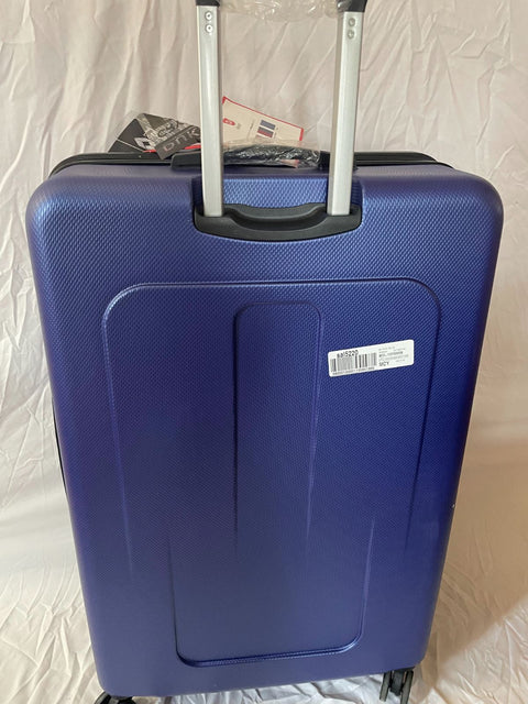 $480 New DUKAP Crypto Lightweight Hard Spinner Luggage 32" Suitcase Blue