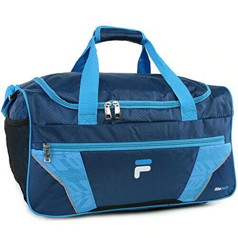 New Fila Drone Duffel Bag Sports Gym Carry On Bag Blue 19"
