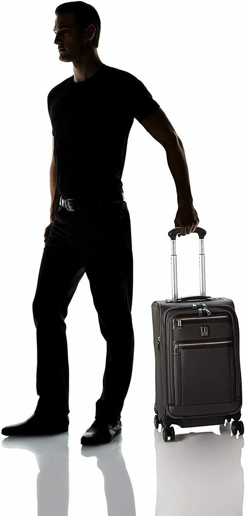 $680 Travelpro Luggage Platinum Elite 21” Expandable Carry-on Spinner Suiter