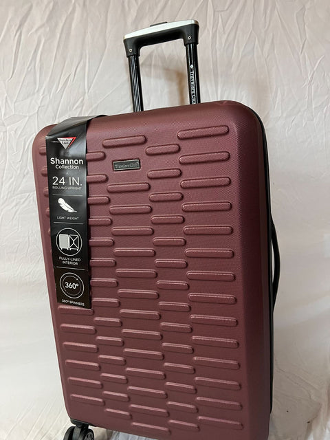 Travelers Club Shannon Spinner Expandable Luggage 24" Medium Check-In Wine