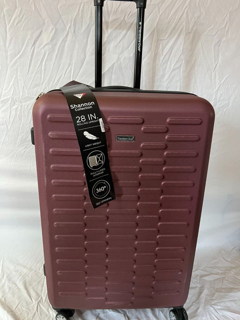$360 Travelers Club Shannon Spinner Expandable Luggage 28" Large Check-In Wine