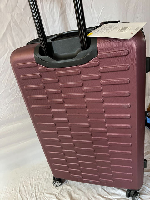 $360 Travelers Club Shannon Spinner Expandable Luggage 28" Large Check-In Wine