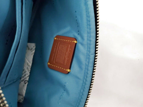 $175 NEW COACH Womens' Blue Rose Floral Leather Crossbody Shoulder Bag