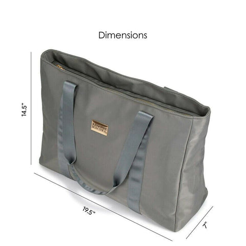 New BADGLEY MISCHKA NYLON TRAVEL TOTE WEEKENDER BAG - LIGHTWEIGHT BAG GRAY