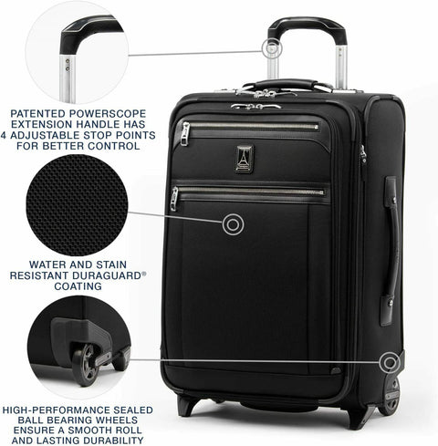 $680 Travelpro Luggage Platinum Elite 22" Expandable Carry-on Two Wheel Suiter