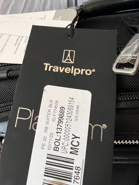 $680 Travelpro Luggage Platinum Elite 22" Expandable Carry-on Two Wheel Suiter