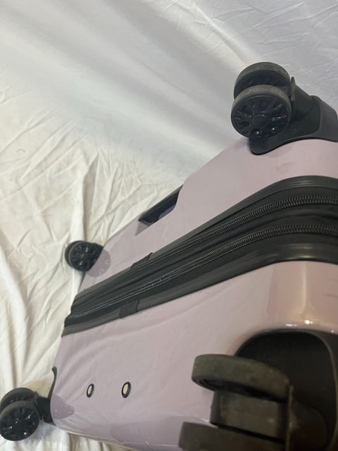 $780 Karl Lagerfeld Paris Purple Chevron Hard Spinner Luggage Suitcase 28"