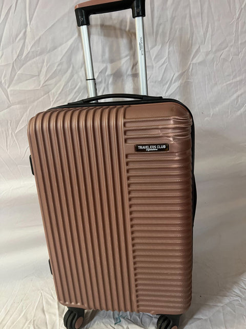 $280 Travelers Club Basette 20" Rose Pink Luggage Spinner Carry On