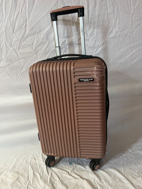 $280 Travelers Club Basette 20" Rose Pink Luggage Spinner Carry On