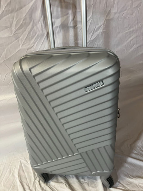 $250 New American Tourister DLX 20" Expandable Spinner Luggage Carry-On Silver