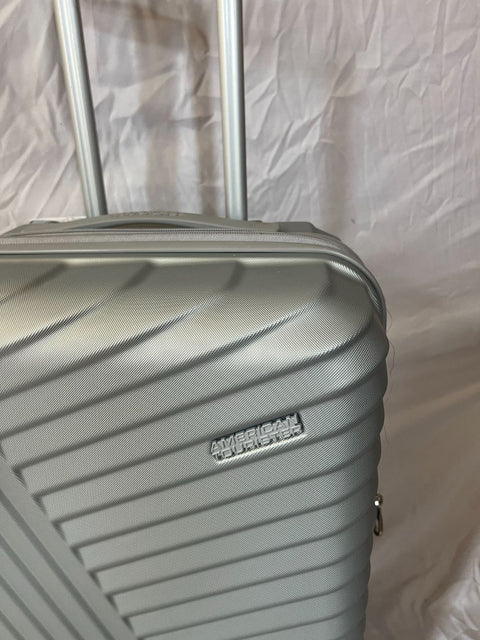 $250 New American Tourister DLX 20" Expandable Spinner Luggage Carry-On Silver