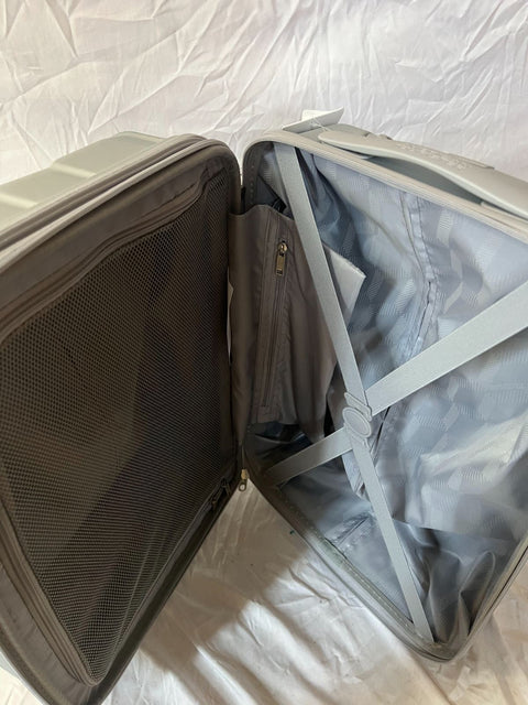 $250 New American Tourister DLX 20" Expandable Spinner Luggage Carry-On Silver
