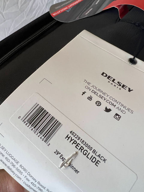 $480 Delsey Paris Hyperglide 29" Expandable Spinner Upright Luggage Suitcase