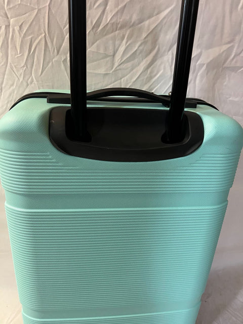 $360 New iPack Glide Hard Side Luggage Carry On Suitcase Aqua Blue 20"