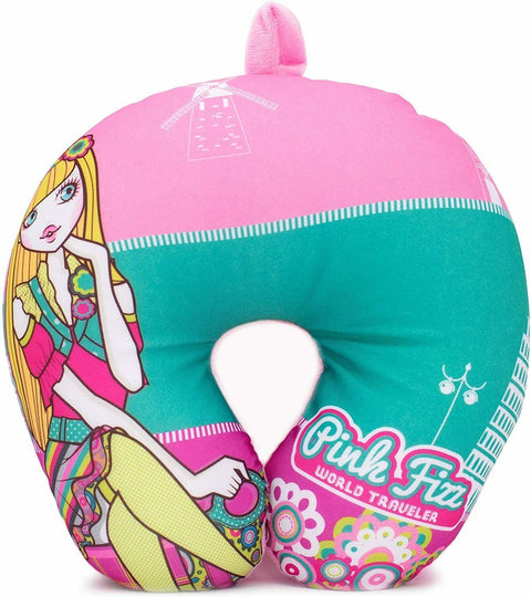 Pink Fizz Girls Extra Soft Stylish Micro Beads Neck Pillow, Micro Beads Support