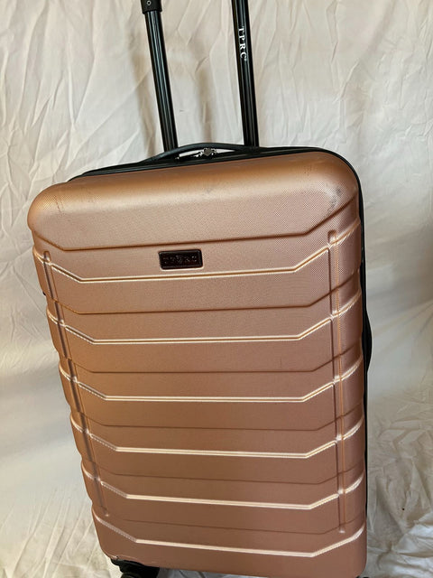 Travelers Club Madison Expandable Spinner Luggage Pink 24" Medium Suitcase
