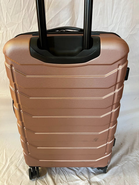 Travelers Club Madison Expandable Spinner Luggage Pink 24" Medium Suitcase