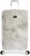 New BEBE Women's Lilah Suitcase Spinner Wheels Silver Marble Luggage 29"