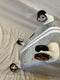 New BEBE Women's Lilah Suitcase Spinner Wheels Silver Marble Luggage 29"