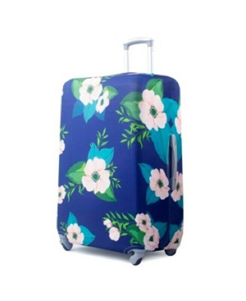 American Green Travel 28-30 in. Blue Floral Suitcase Protector Luggage Cover