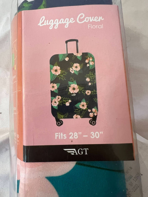 American Green Travel 28-30 in. Blue Floral Suitcase Protector Luggage Cover