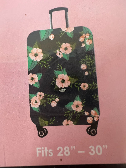 American Green Travel 28-30 in. Blue Floral Suitcase Protector Luggage Cover