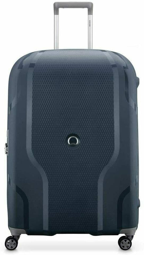 $560 New DELSEY Paris Clavel Hard Expandable Luggage Spinner Wheels Blue 29"