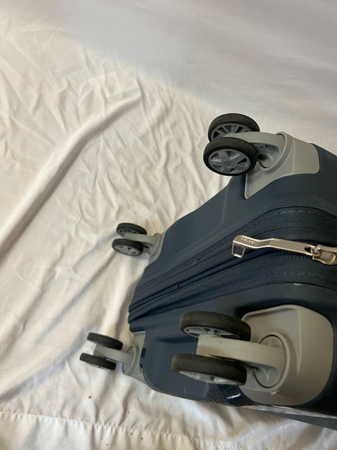 $560 New DELSEY Paris Clavel Hard Expandable Luggage Spinner Wheels Blue 29"