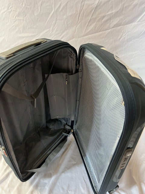 $560 New DELSEY Paris Clavel Hard Expandable Luggage Spinner Wheels Blue 29"